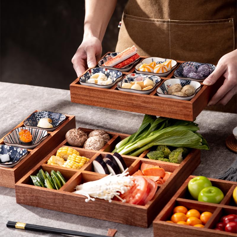 Amazon｜Vifxucy豆皿 小皿 セット 陶器 食器 寿司皿 セット仕切り